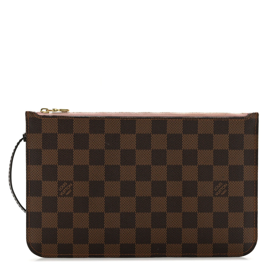 Louis Vuitton Damier Ebene Neverfull MM GM Pochette Rose Ballerine