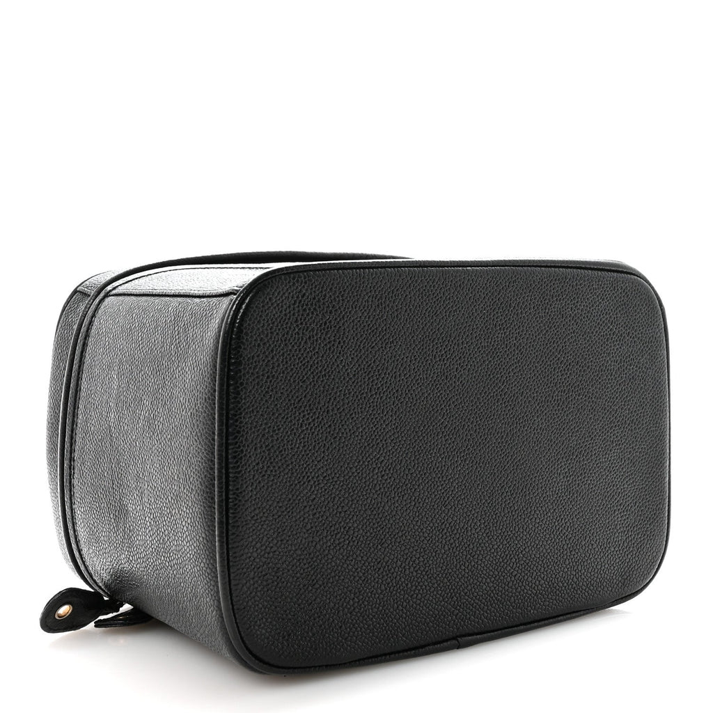 Chanel Caviar CC Vanity Train Case Black