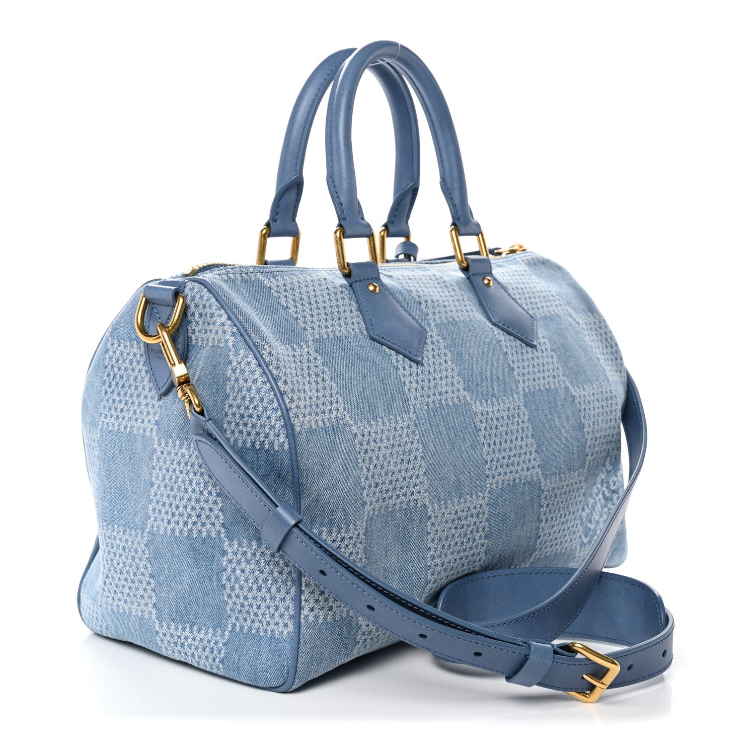 Louis Vuitton Damier Denim 3D Speedy Bandouliere 30 Denim Blue