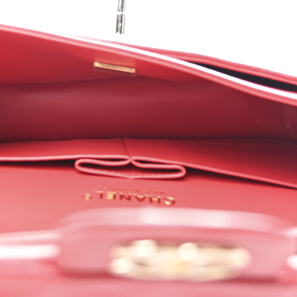 Chanel Caviar Quilted Small Double Flap Red