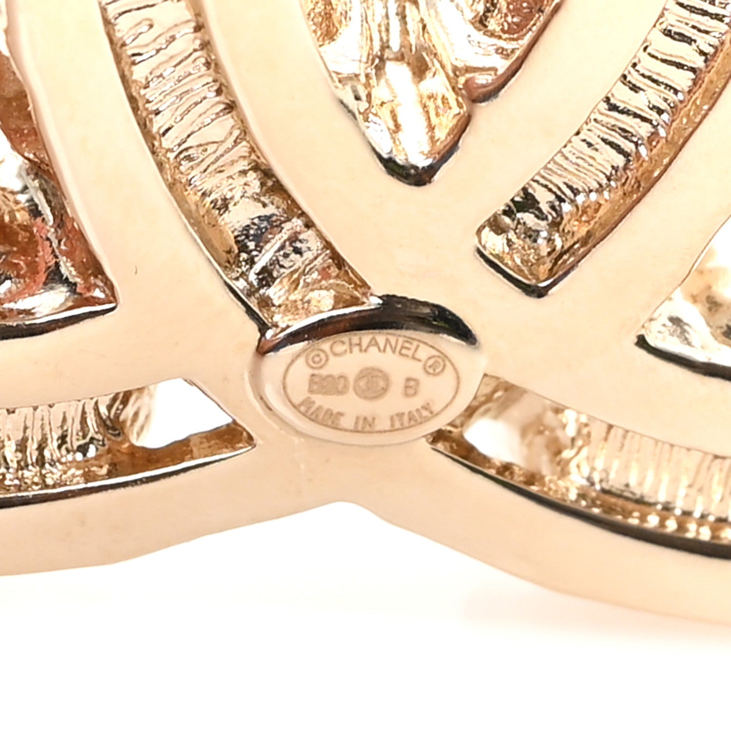Crystal Pearl CC Dazzling Domino Brooch Gold Black Pearly White