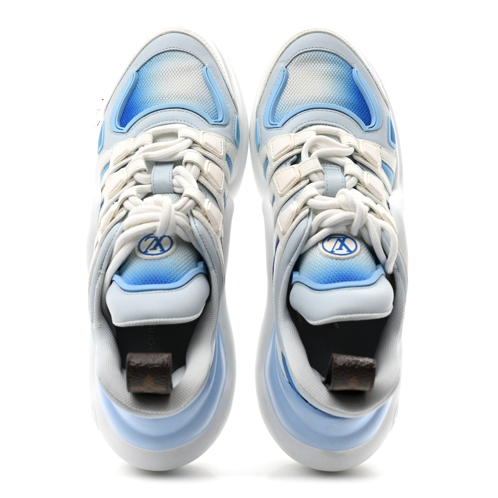 Louis Vuitton Calfskin LV Archlight Gradient Sneakers 38 Light Blue