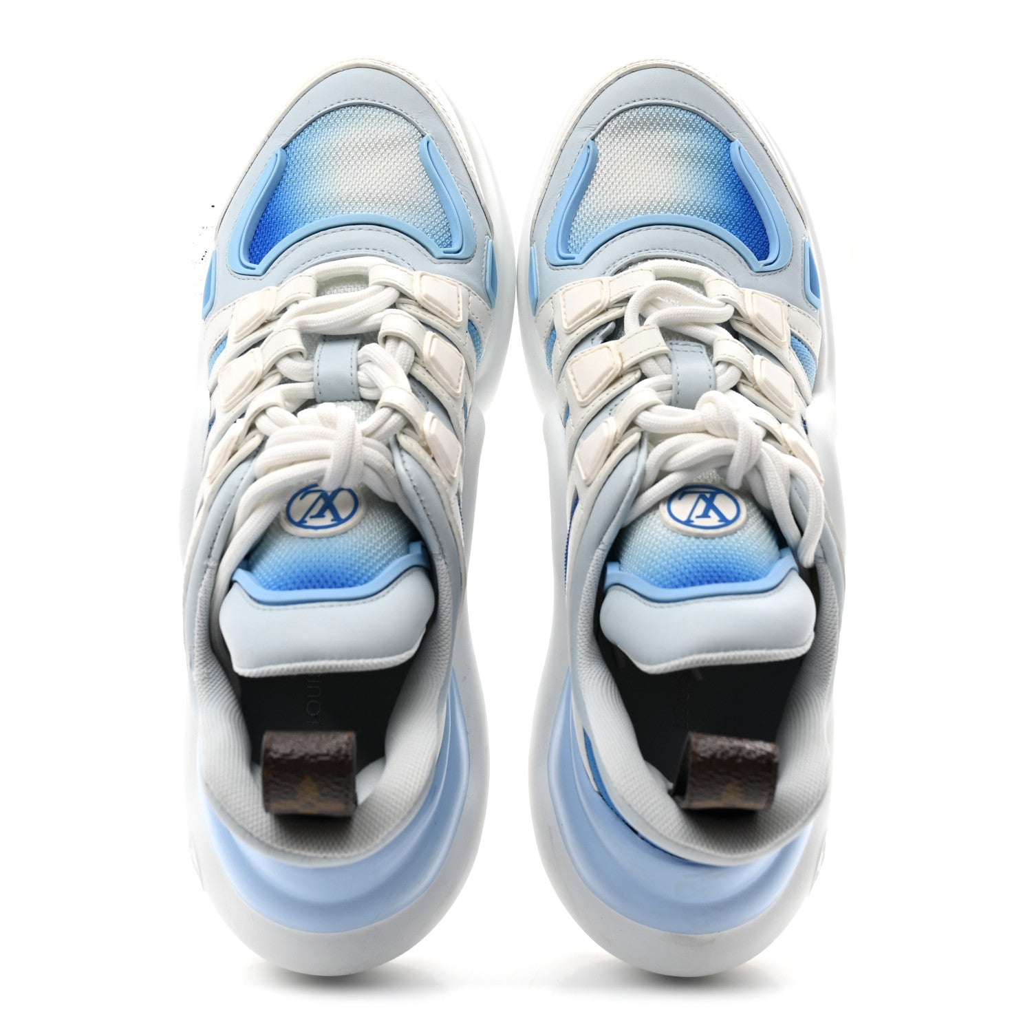 Louis Vuitton Calfskin LV Archlight Gradient Sneakers 38 Light Blue