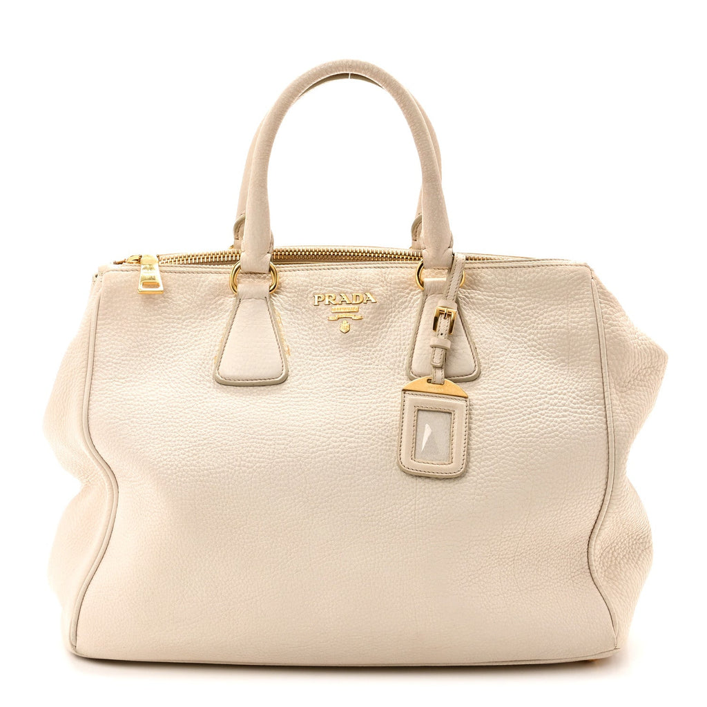 Prada Vitello Daino Tote Talco