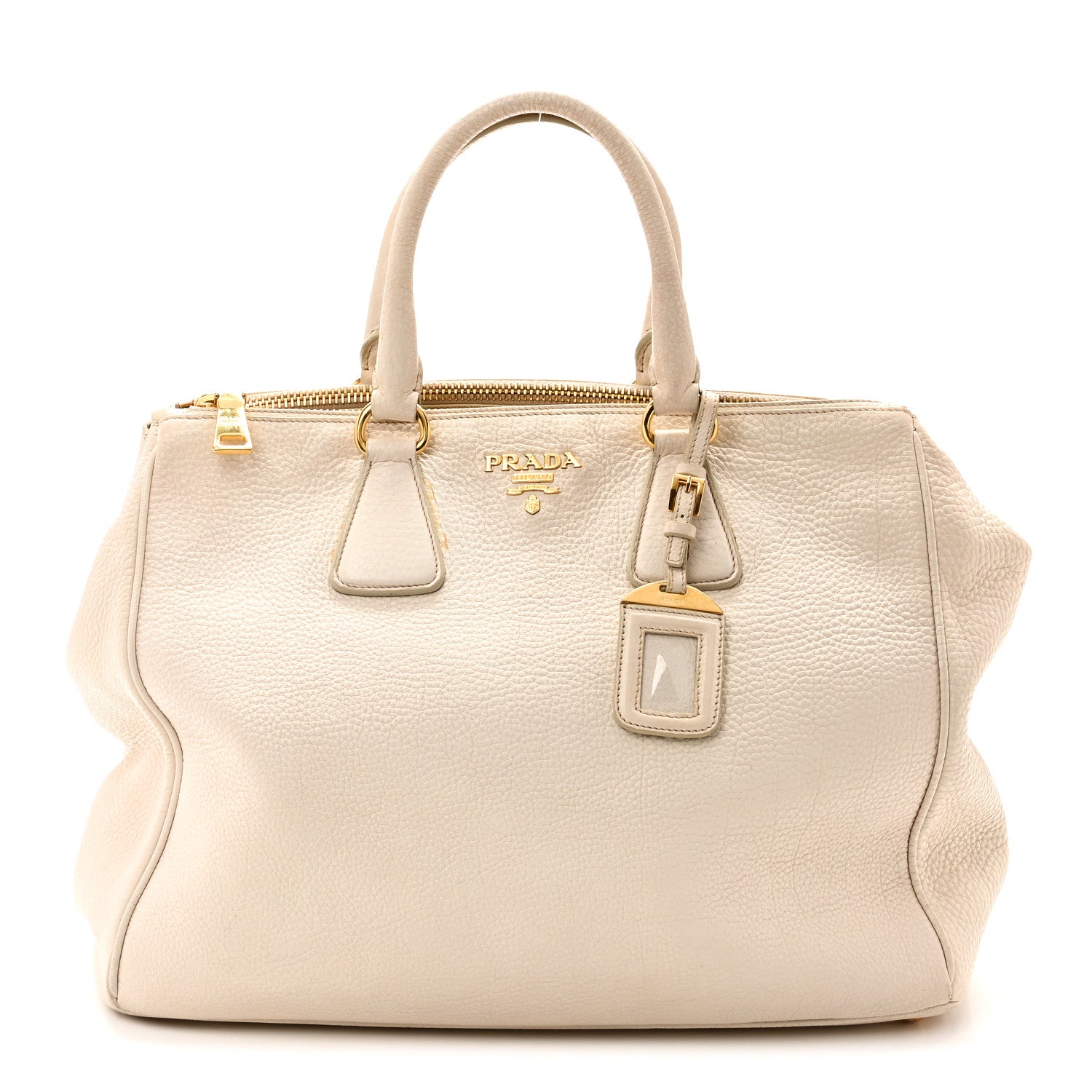 Prada Vitello Daino Tote Talco