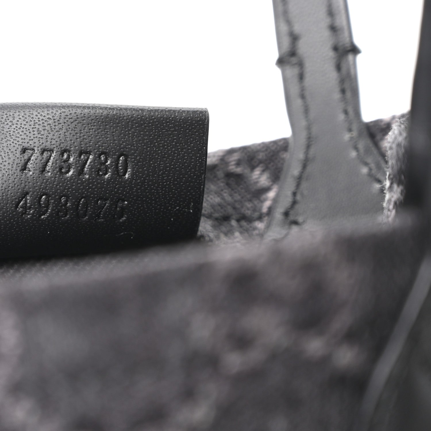 Gucci Denim GG Monogram Dollar Calfskin Mini Ophidia Tote Black Grey