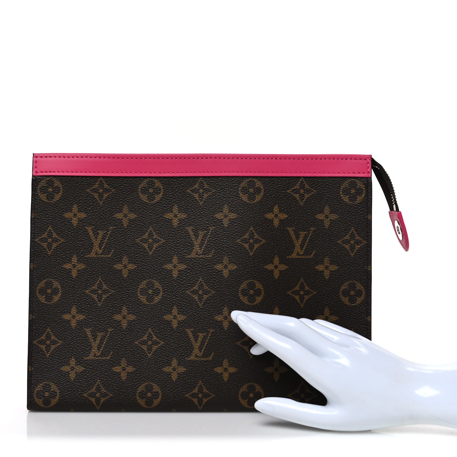 Louis Vuitton Monogram Macassar Pochette Voyage MM  Fuchsia