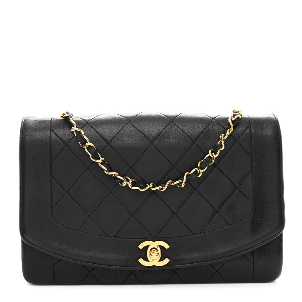 Chanel Lambskin Quilted Medium Single Flap Black