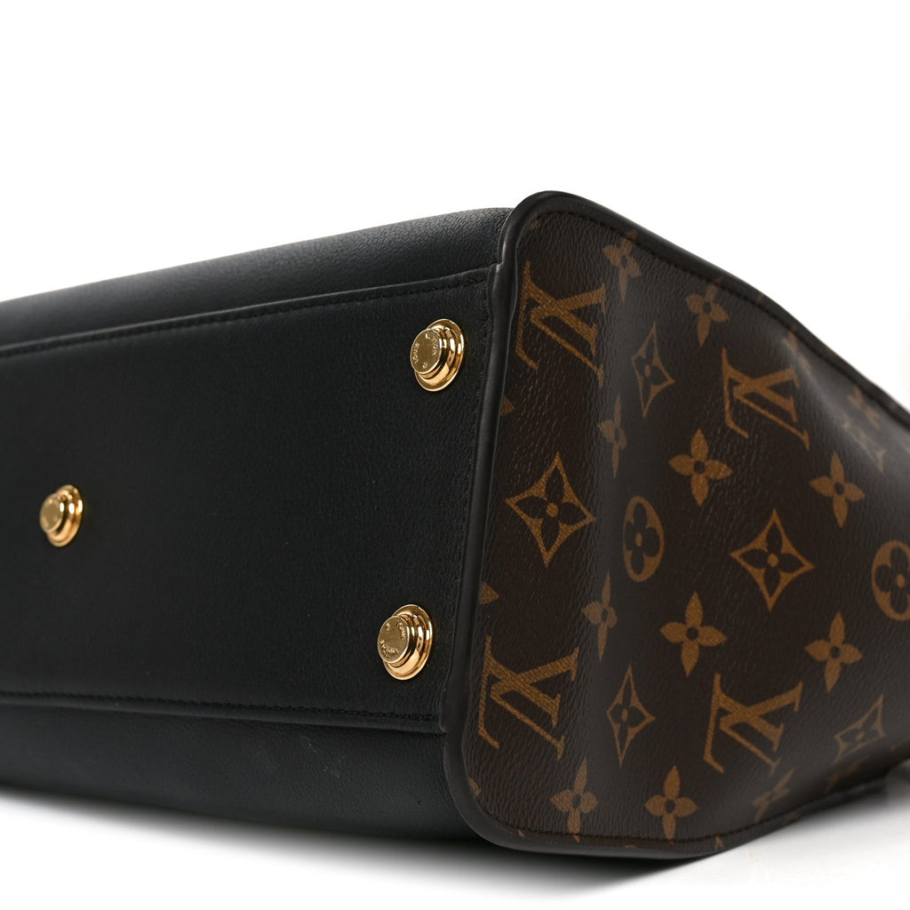 Louis Vuitton Calfskin Monogram On My Side MM Black