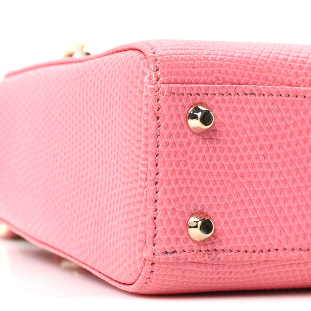 Christian Dior Lizard Mini Lady Dior Pink
