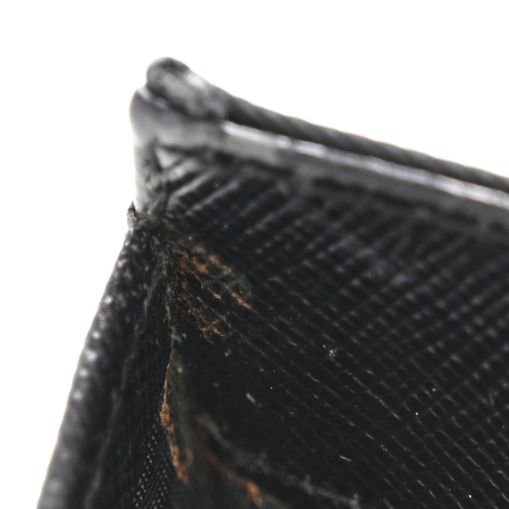 Prada Tessuto Nylon Tri-Fold Compact Wallet  Black