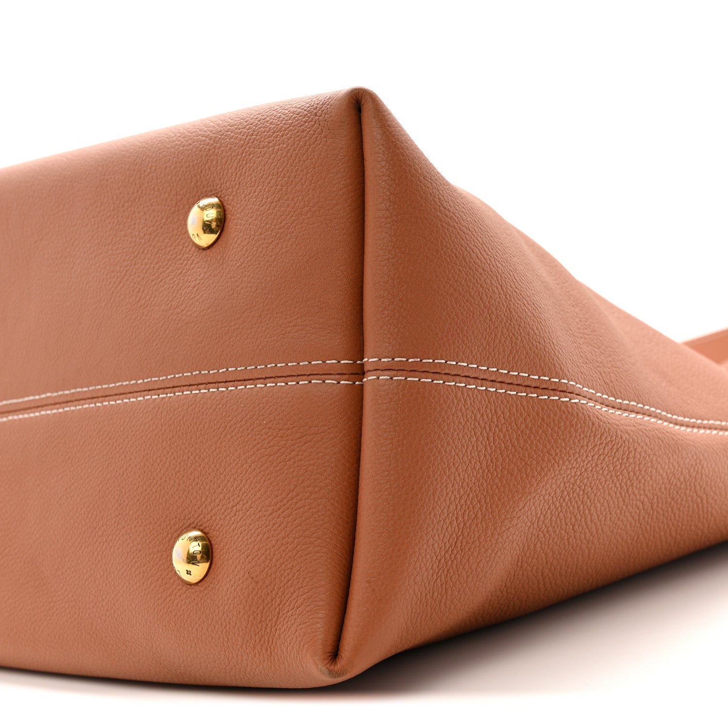 Louis Vuitton Grained Calfskin Low Key Hobo MM Cognac