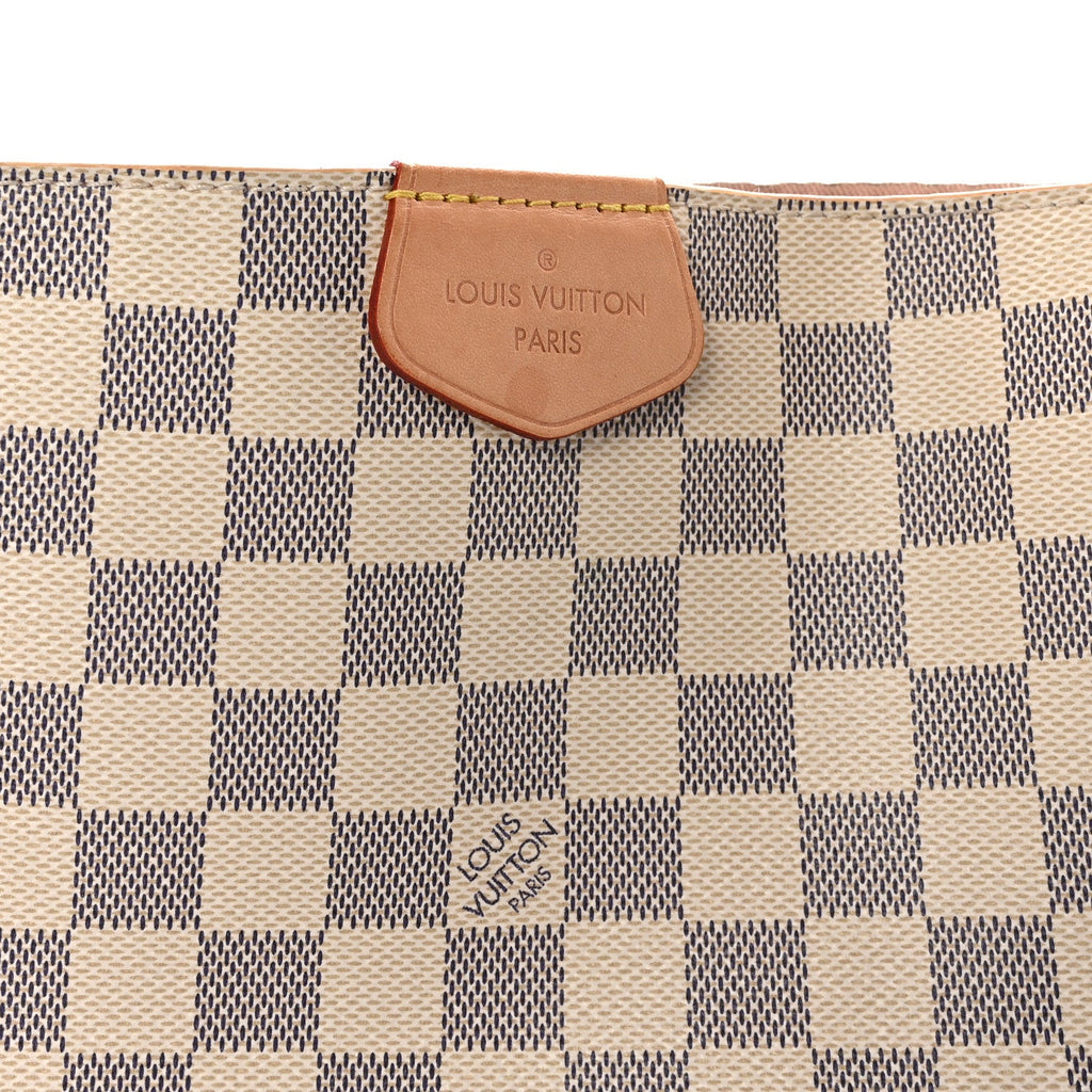 Louis Vuitton Damier Azur Graceful MM Rose Ballerine