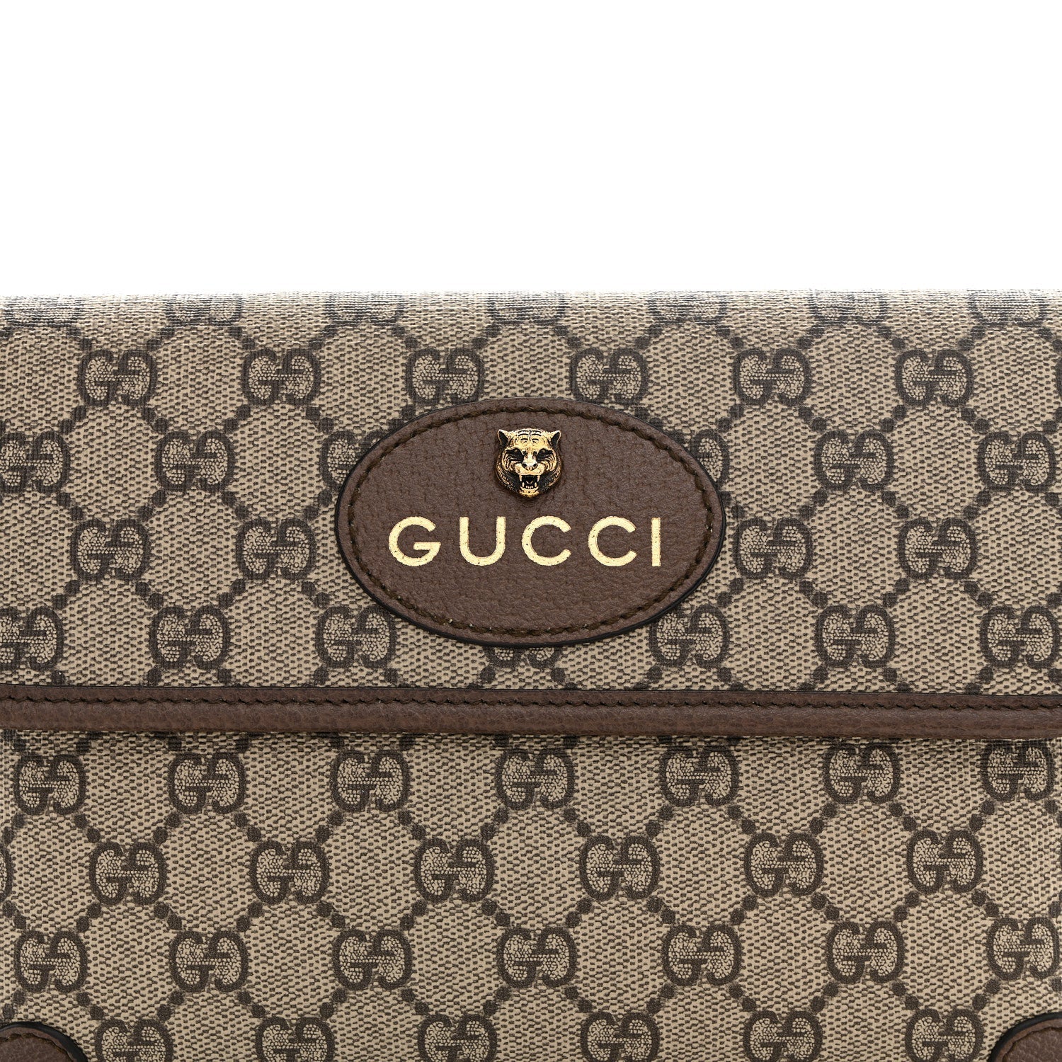 Gucci GG Supreme Monogram Neo Vintage Web Belt Bag Brown