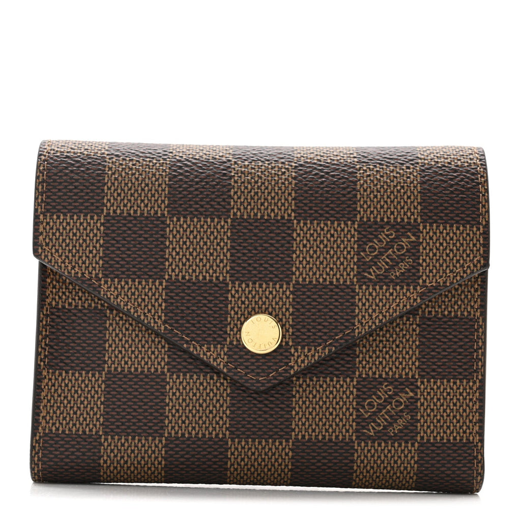Louis Vuitton Damier Ebene Victorine Wallet Red
