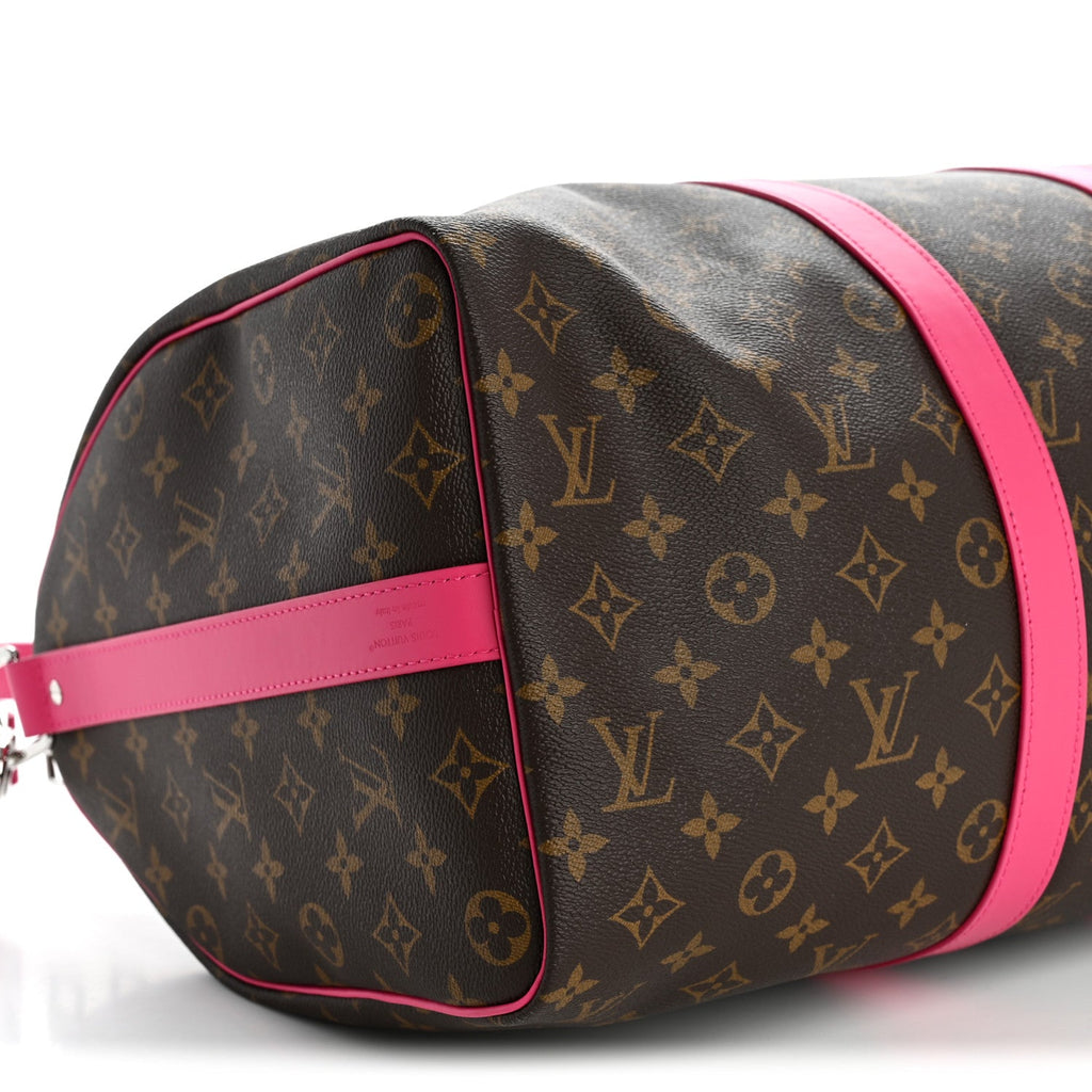 Louis Vuitton Monogram Keepall Bandouliere 45 Pondichery Pink