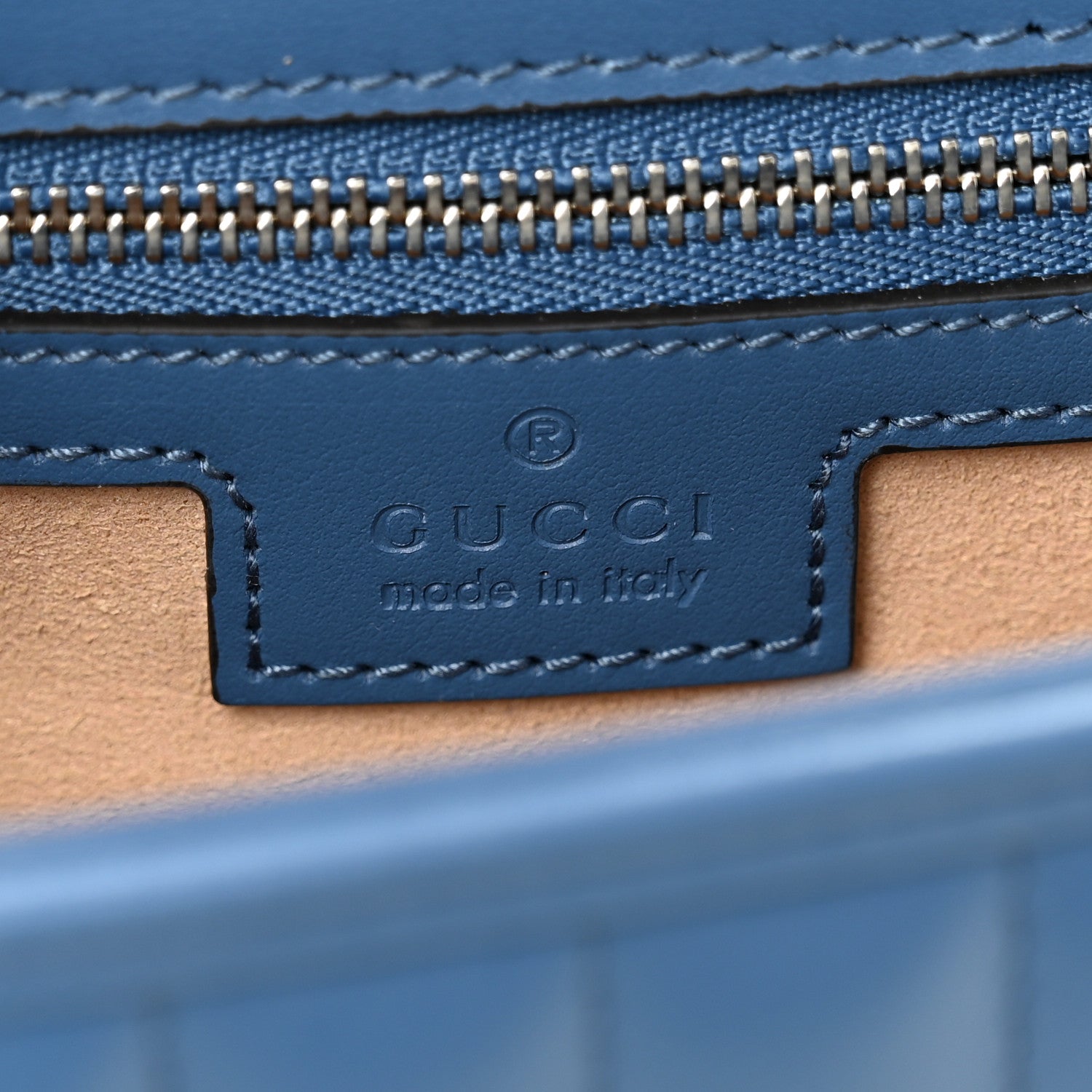 Gucci Calfskin Matelasse Aria Small GG Marmont Shoulder Bag  Clear Blue