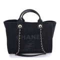 Chanel Mixed Fibers Small Deauville Tote Black
