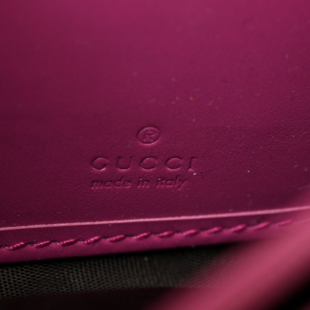 Gucci Guccissima Signature Bowy Continental Wallet Peonia Flower