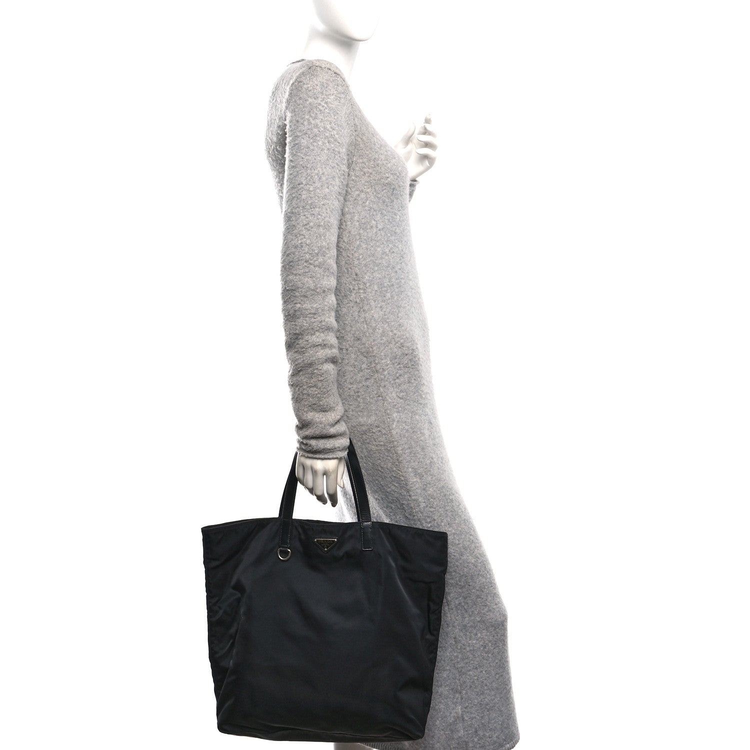 Prada Tessuto Nylon Shopping Tote Black