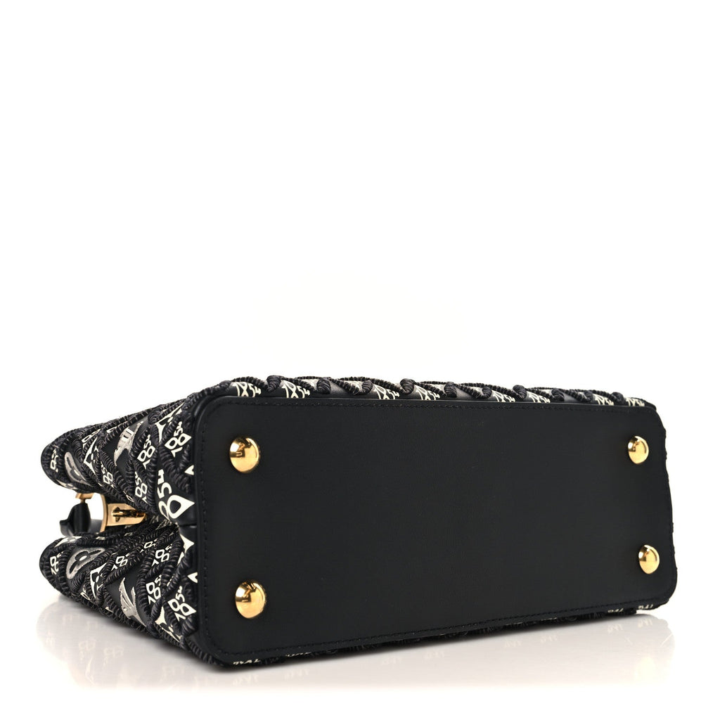 Louis Vuitton Calfskin Since 1854 Embroidered Capucines PM Black