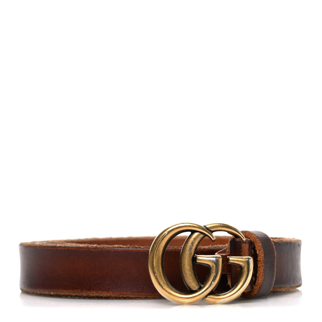 Gucci Faded Calfskin Double G 20mm Belt 80 32 Cuir