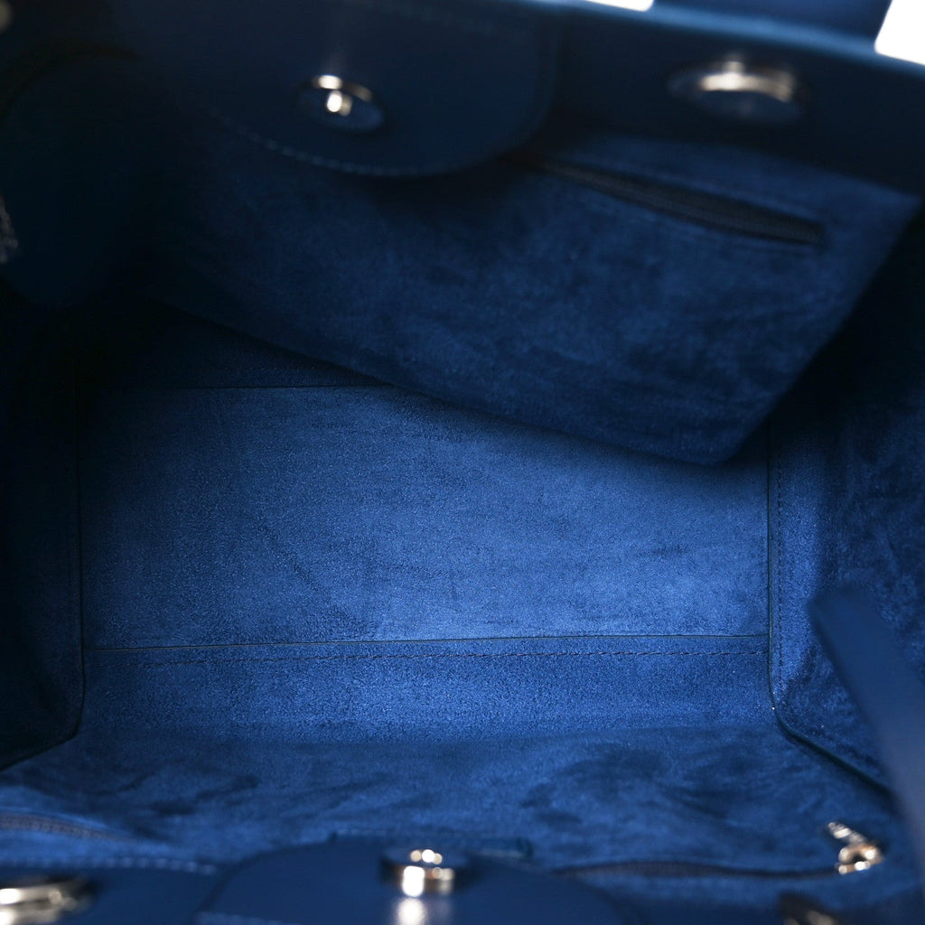Chanel Caviar Small Studded Deauville Tote Navy