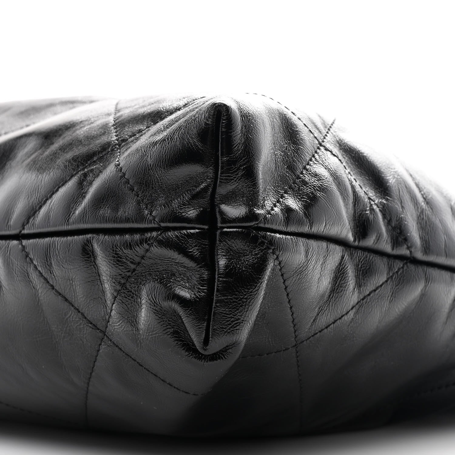 Chanel Glazed Calfskin  Quilted Small Chanel 22 Black