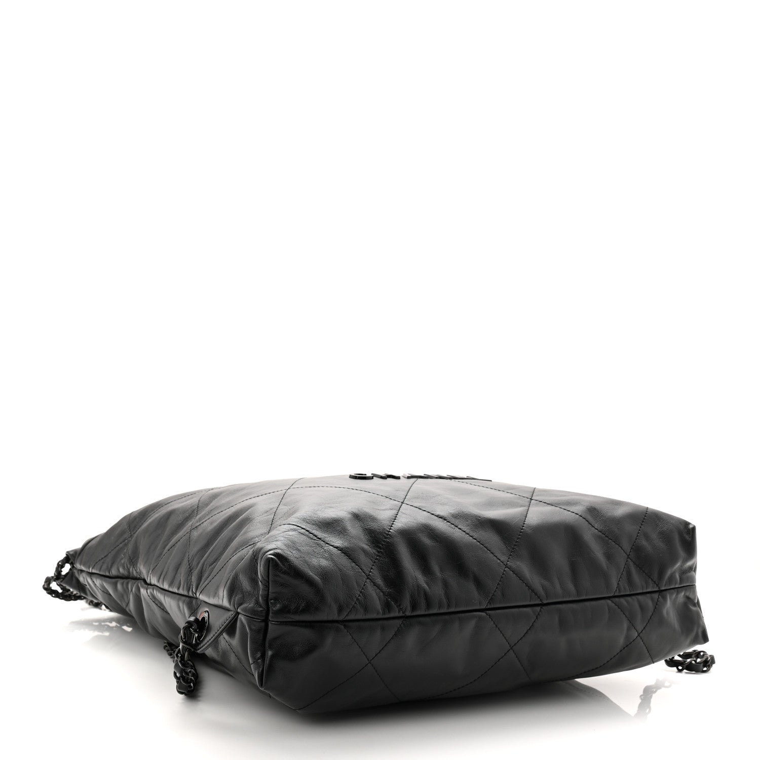 Chanel Shiny Calfskin Quilted Chanel 22 Backpack So Black
