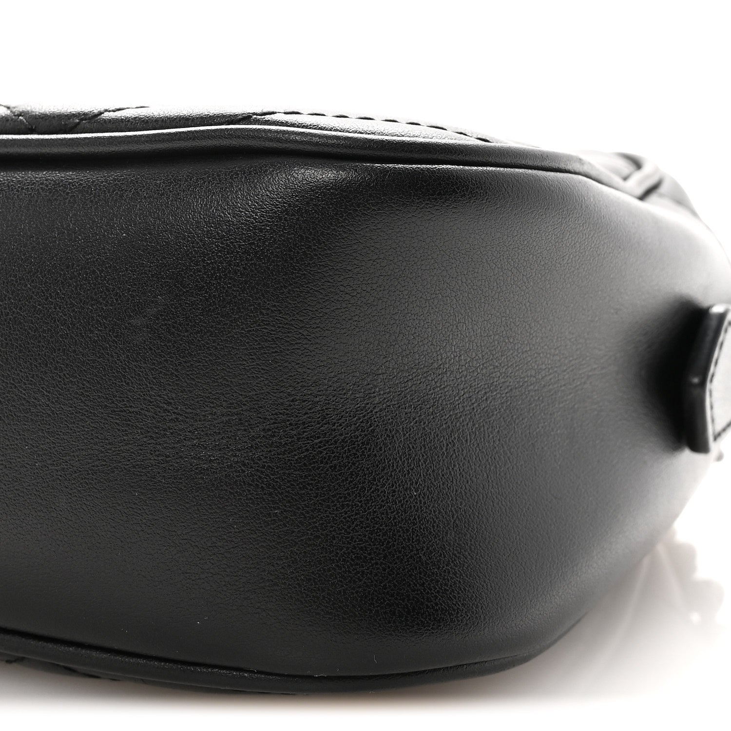Gucci Calfskin Matelasse Monochrome Small GG Marmont Chain Shoulder Bag Black