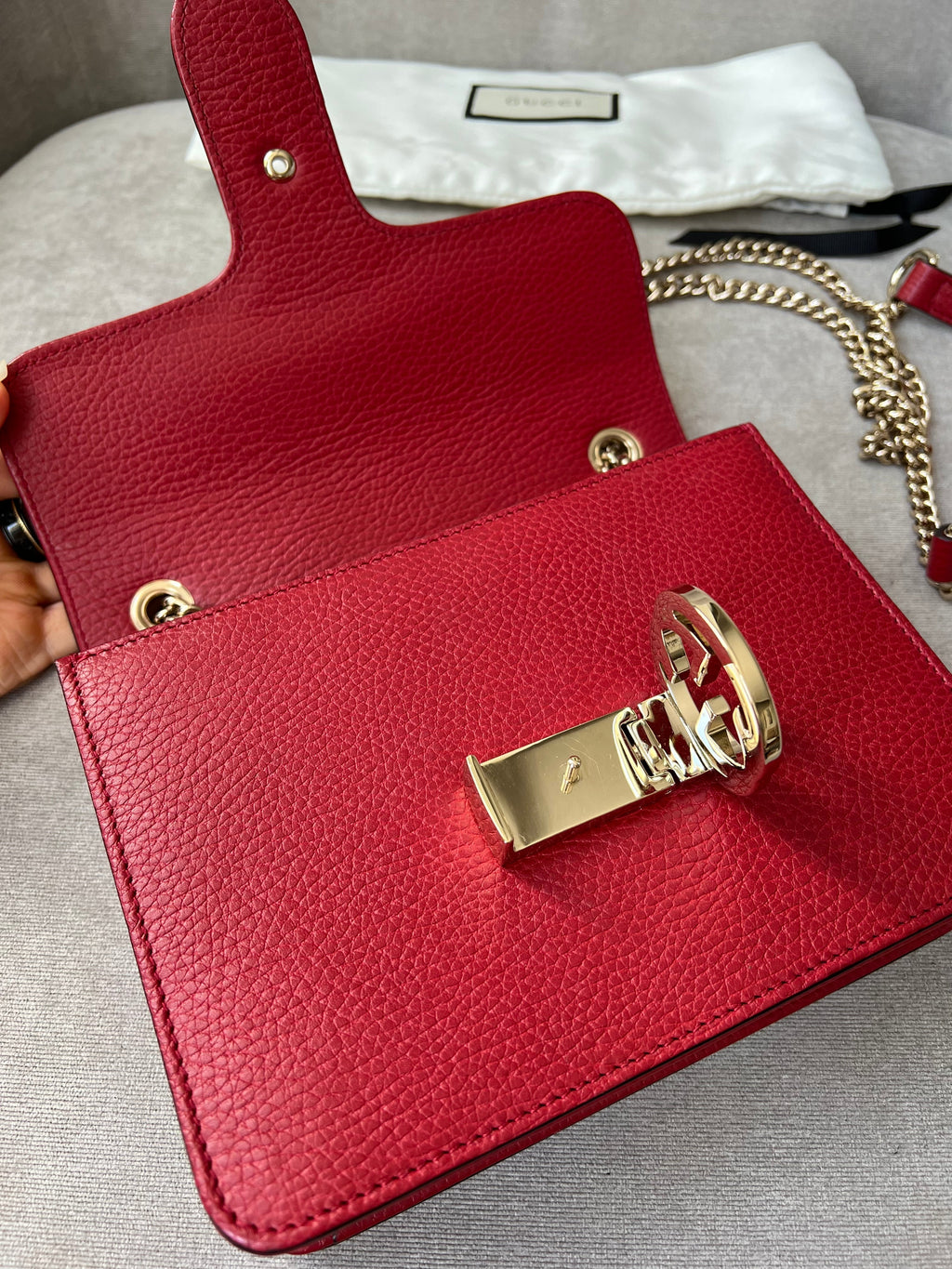 Gucci Interlocking GG Red Small Shoulder Bag