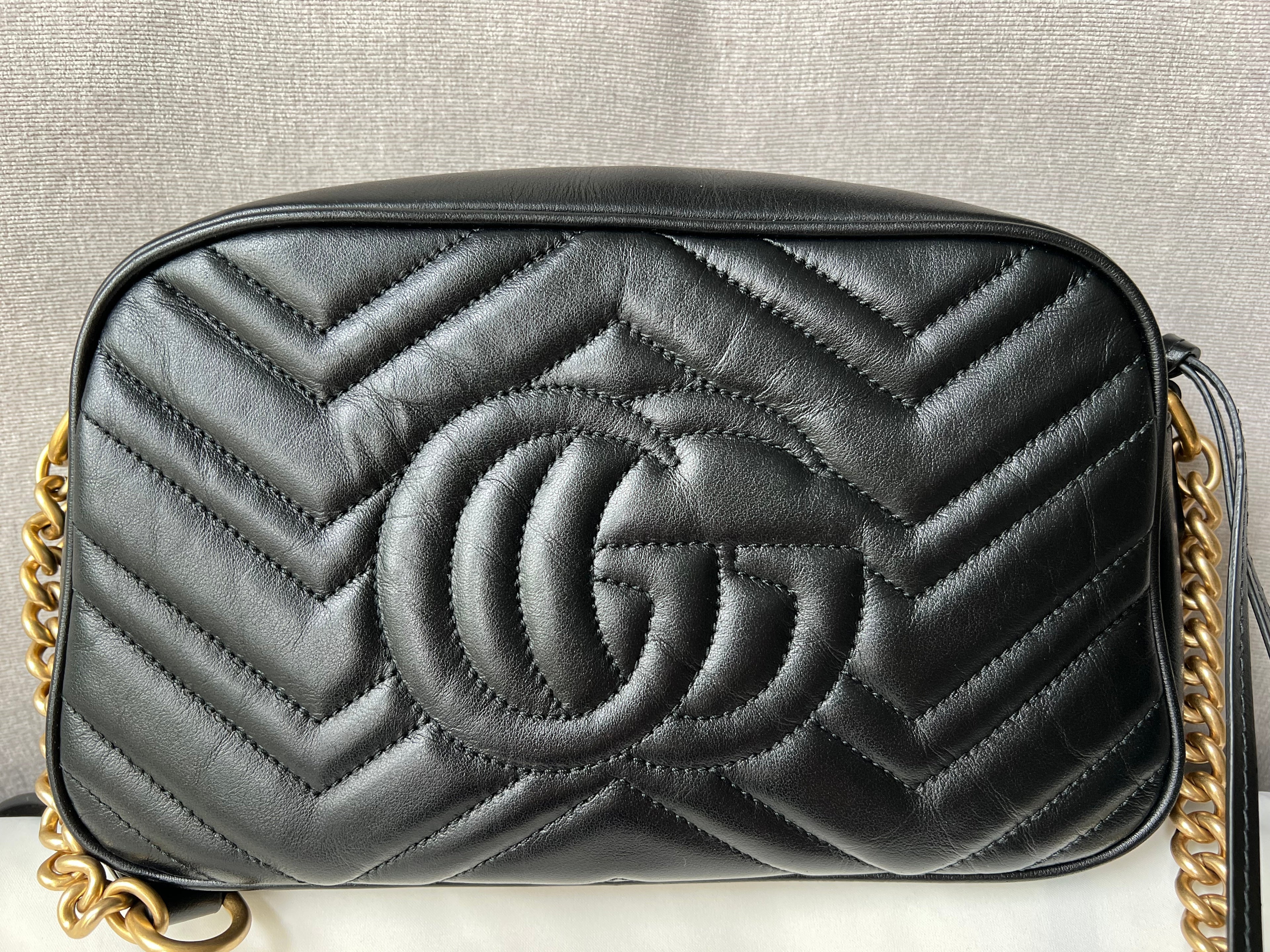 Gucci GG Black Marmont Small Shoulder Bag
