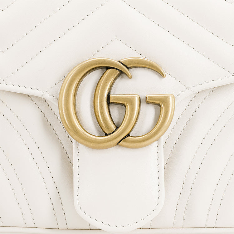 (WMNS) GUCCI GG Marmont Small-Sized Single-Shoulder Bag White 443497-DTDIT-9022