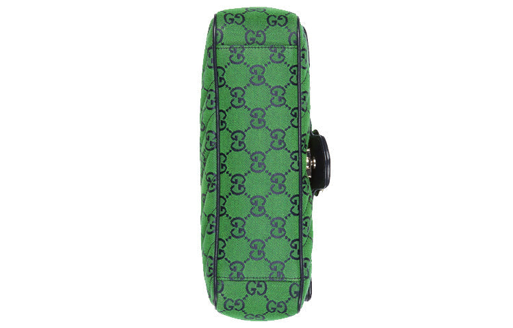 (WMNS) GUCCI Leather GG Marmont Multicolor Logo Single-Shoulder Bag Small Green/Blue 443497-2UZCN-3368