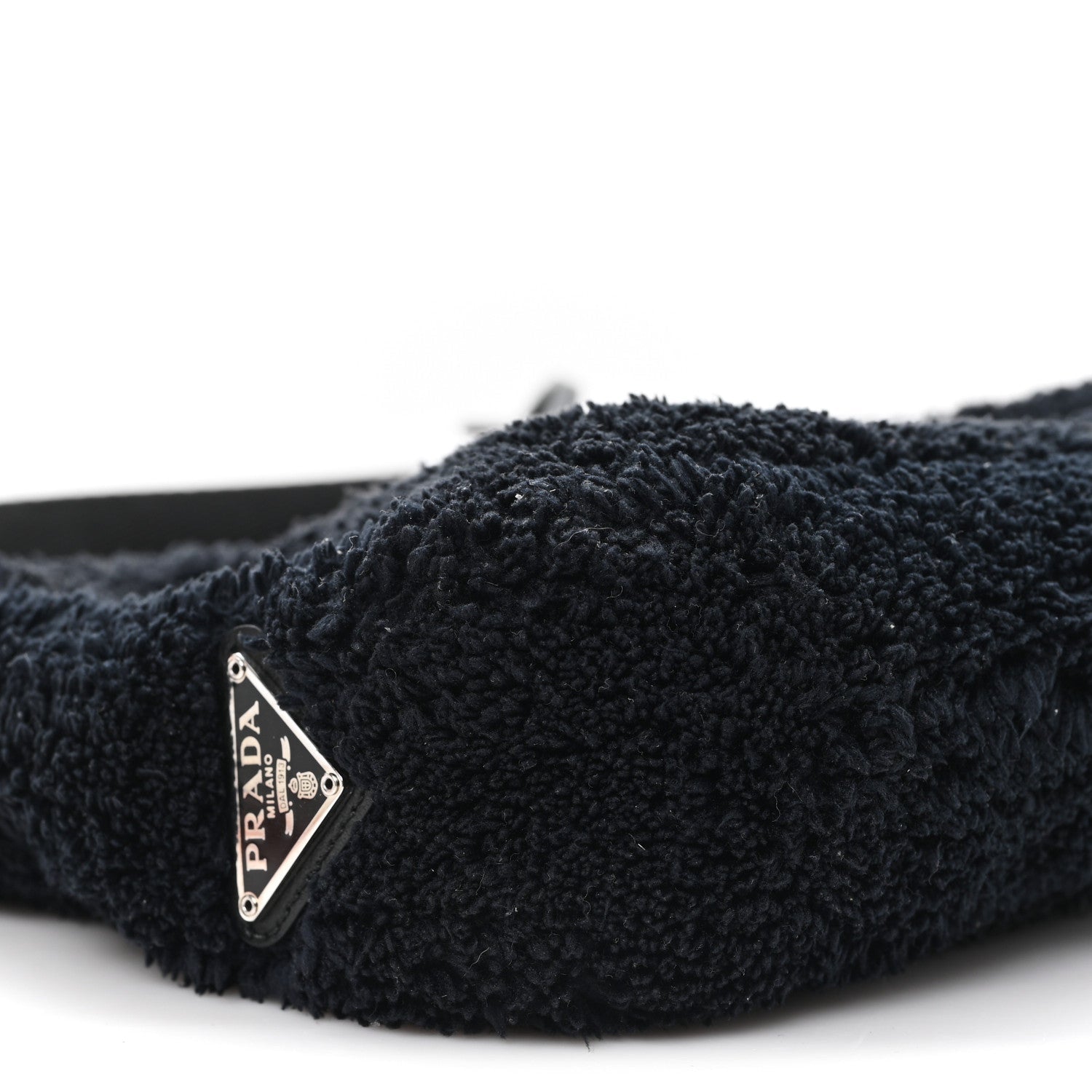 Prada Terry Cloth Mini Re-Edition 2000 Bag Black White
