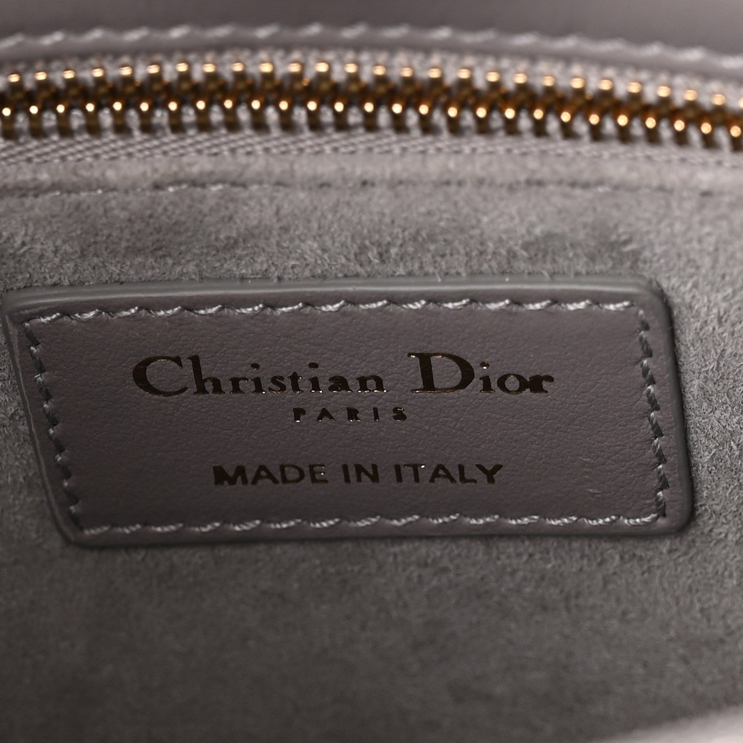 Christian Dior Calfskin Satin Celestial Bead Embroidery Embroidered Small Lady Dior Grey Multicolor