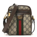 Gucci GG Supreme Monogram Web Mini Ophidia Messenger Brown