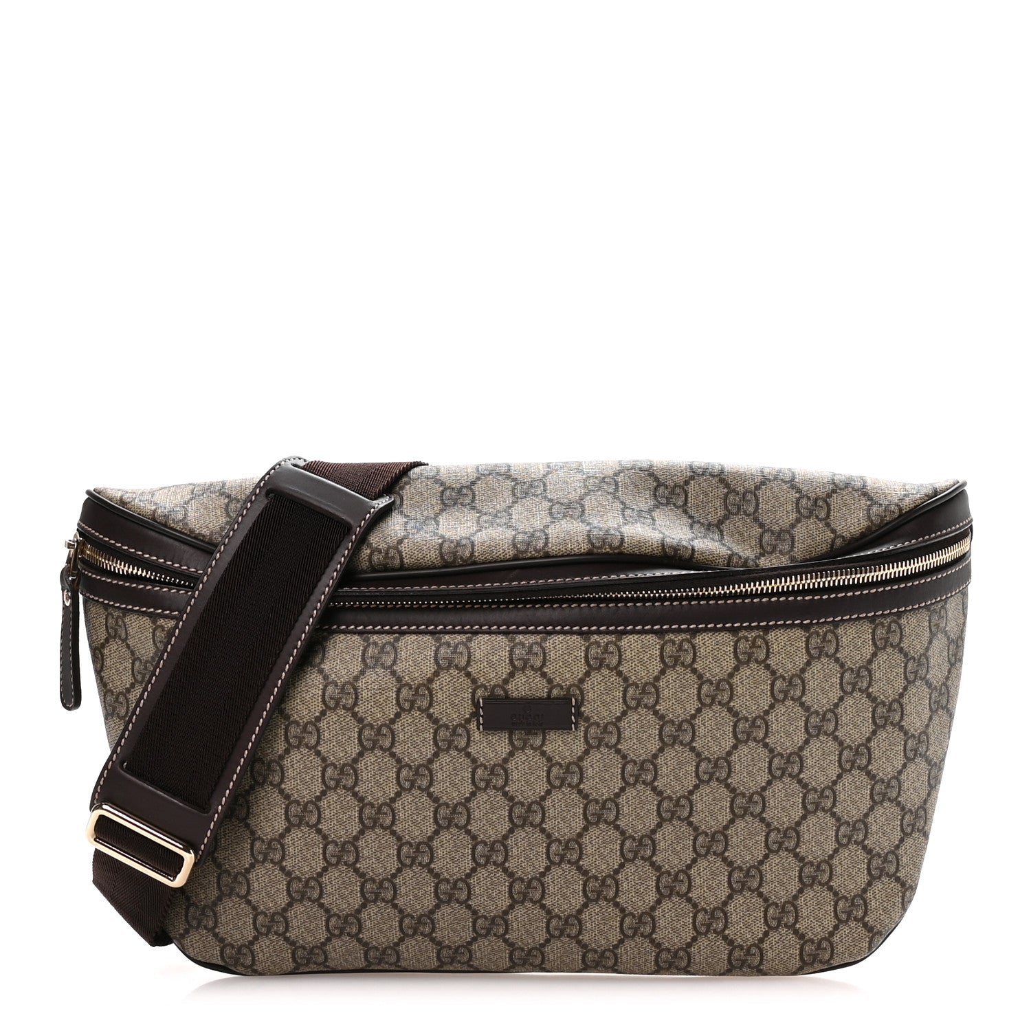 Gucci GG Supreme Monogram Belt Bag Dark Brown