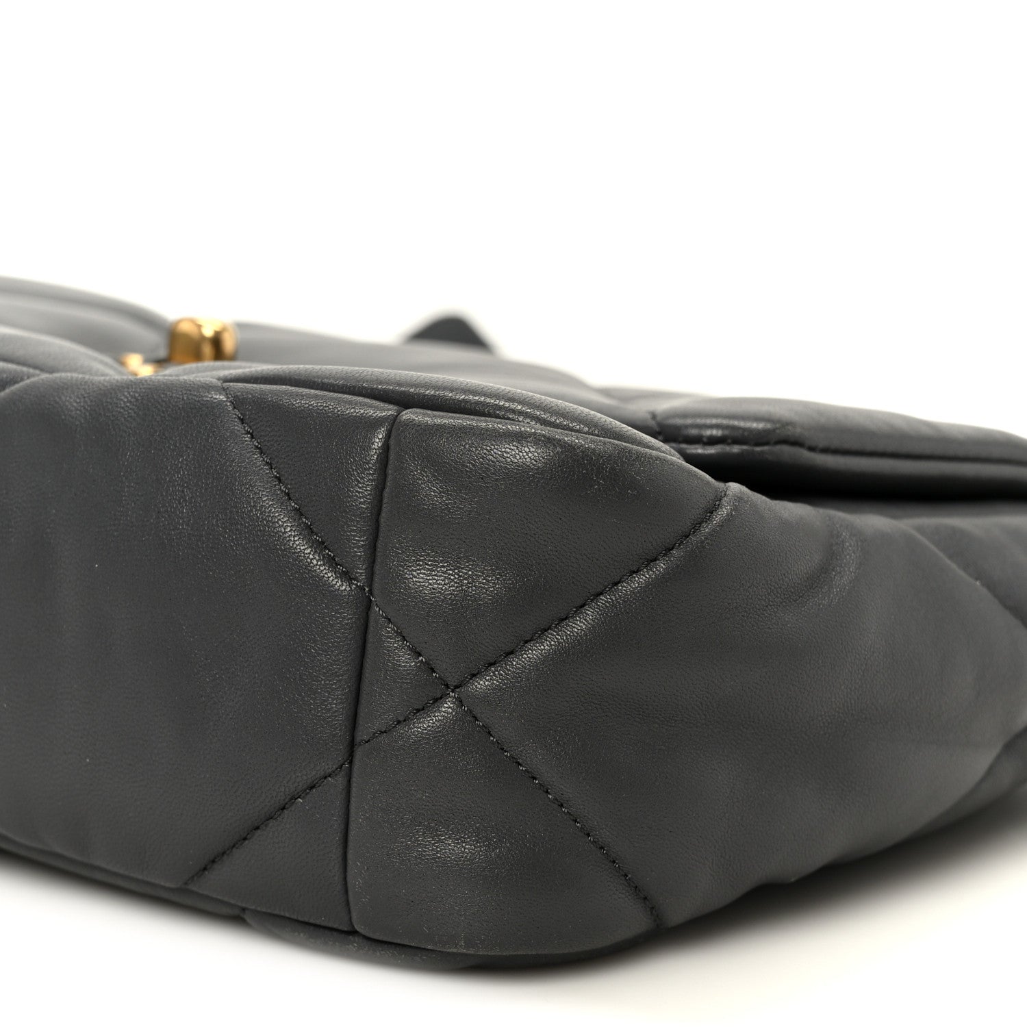Chanel Lambskin Quilted Medium Chanel 19 Flap Dark Grey