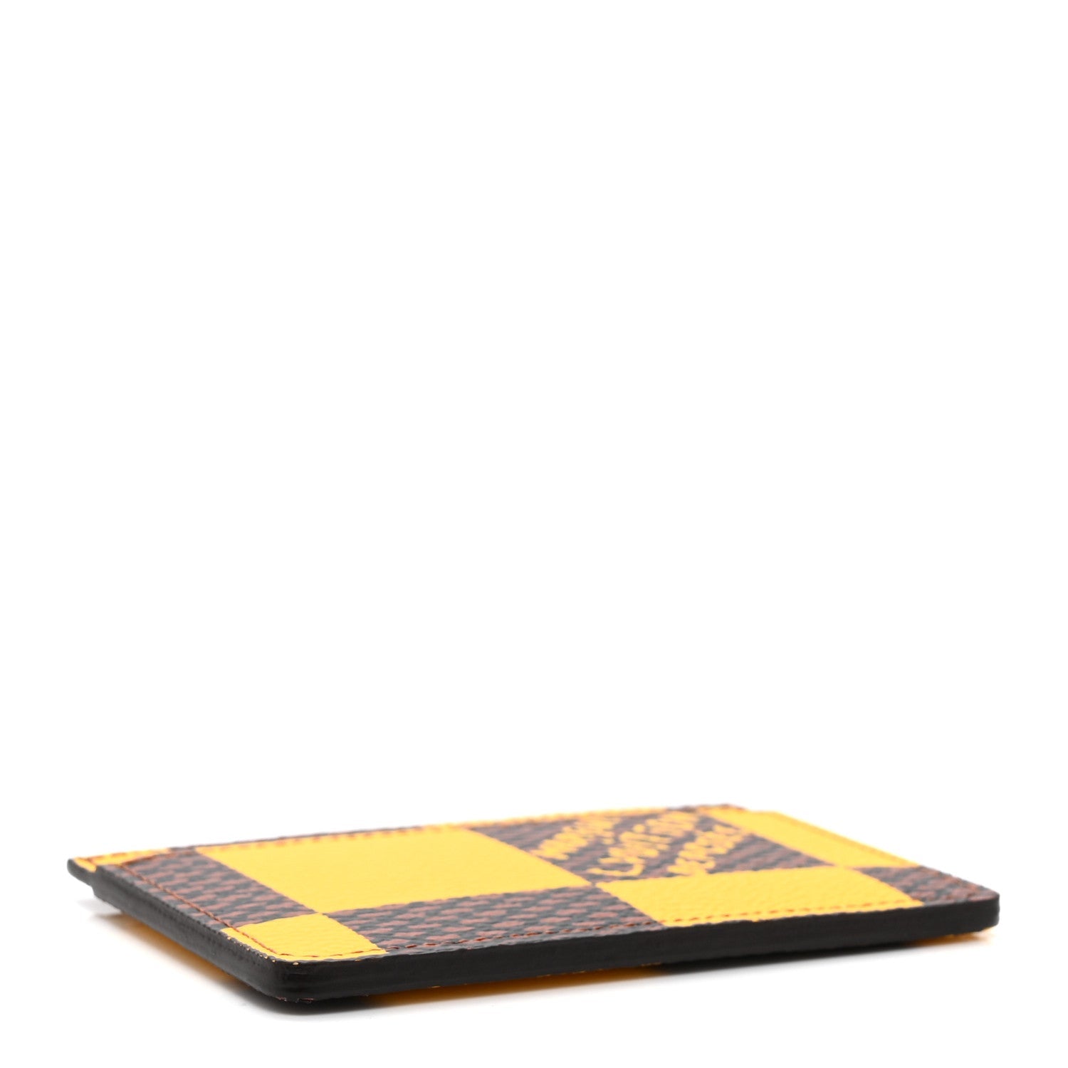 Louis Vuitton Damier Pop Porte Cartes Simple Card Holder Yellow