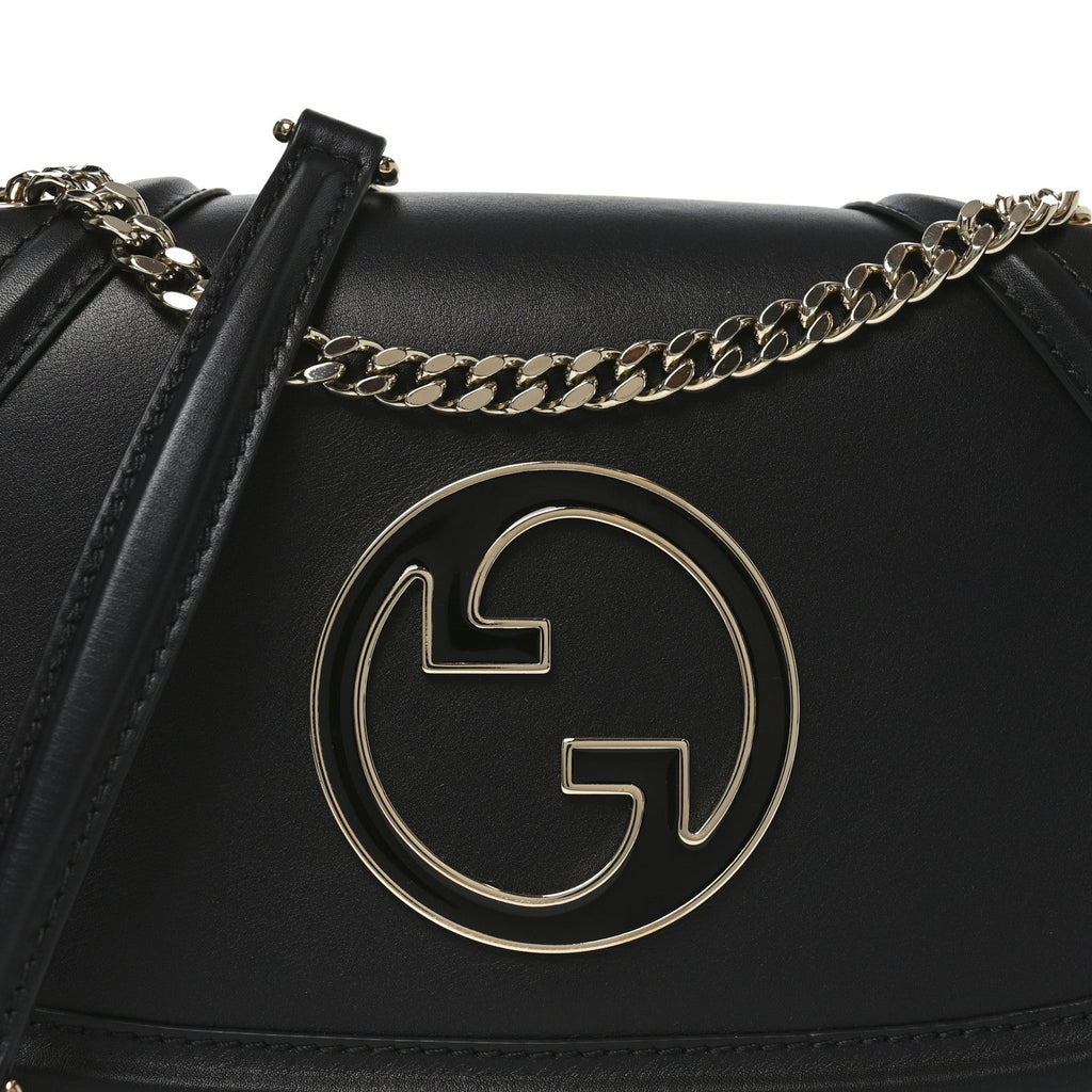 Gucci Calfskin Blondie Medium Shoulder Bag Black