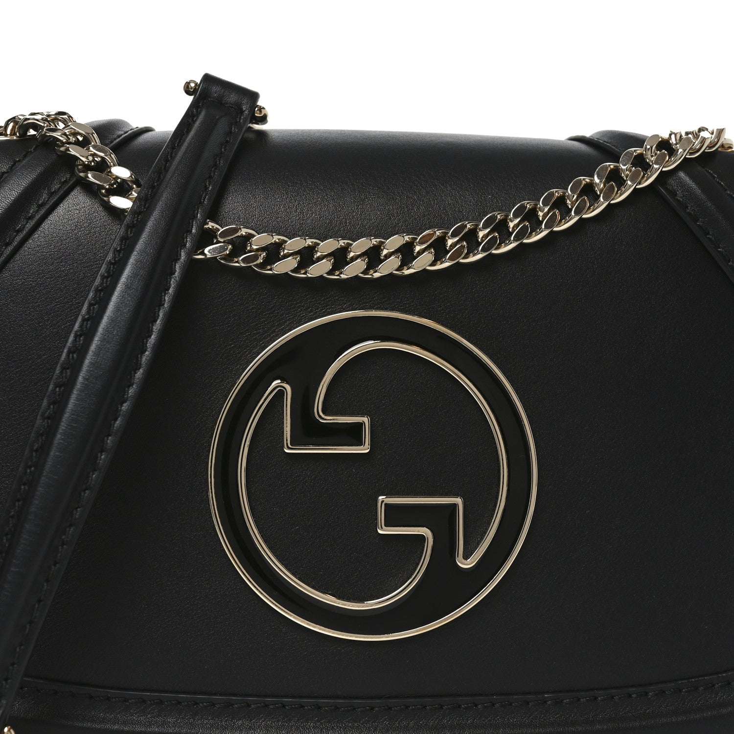 Gucci Calfskin Blondie Medium Shoulder Bag Black