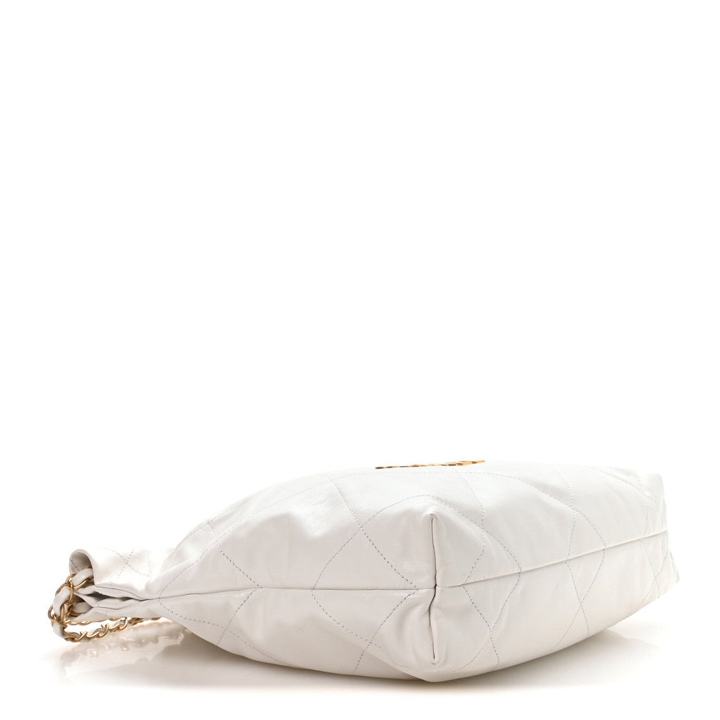 Chanel Shiny Calfskin Quilted Small Chanel 22 White