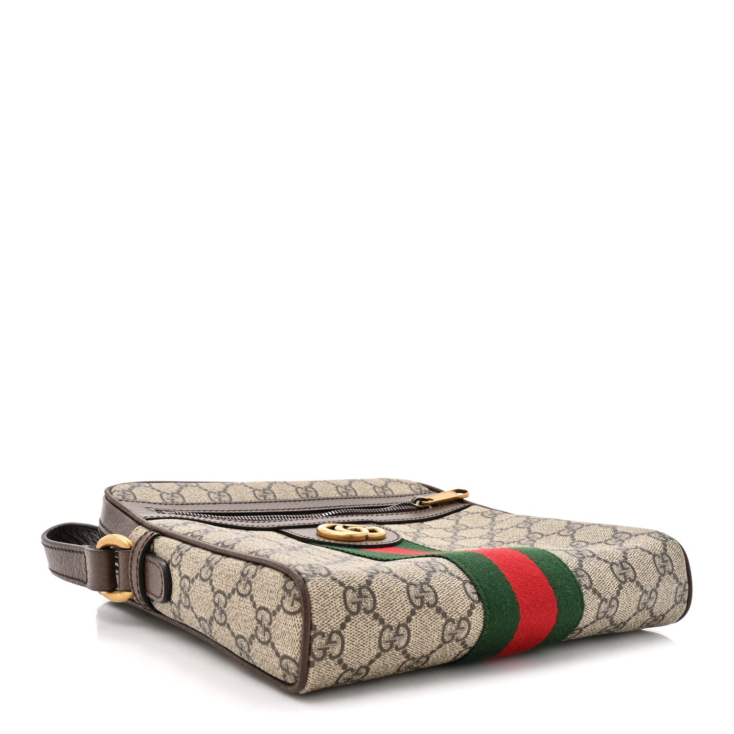 Gucci GG Supreme Monogram Web Small Ophidia Messenger Bag Brown