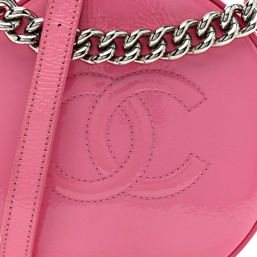 Chanel Patent Round As Earth Evening Bag Pink