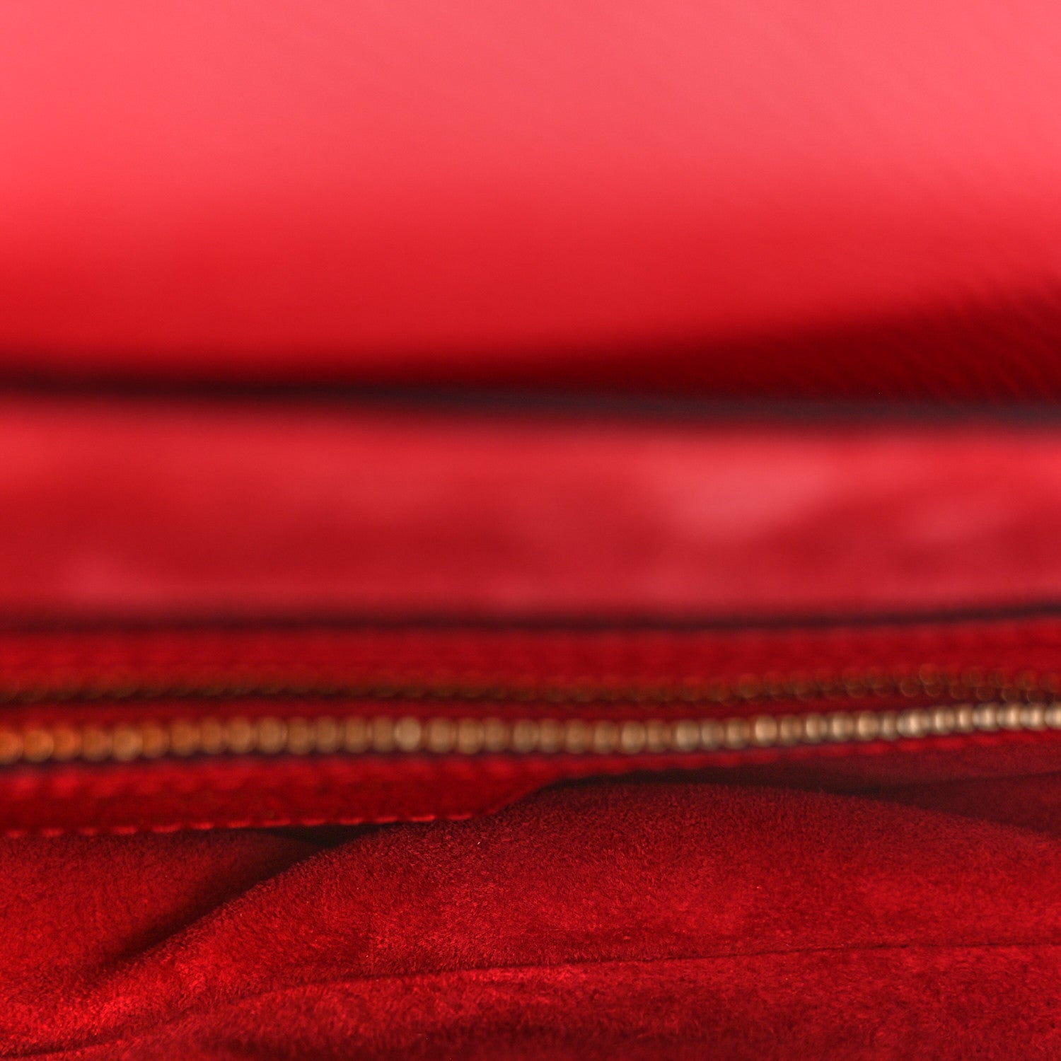 Christian Dior Grained Calfskin Saddle Bag With Strap Cherry Red