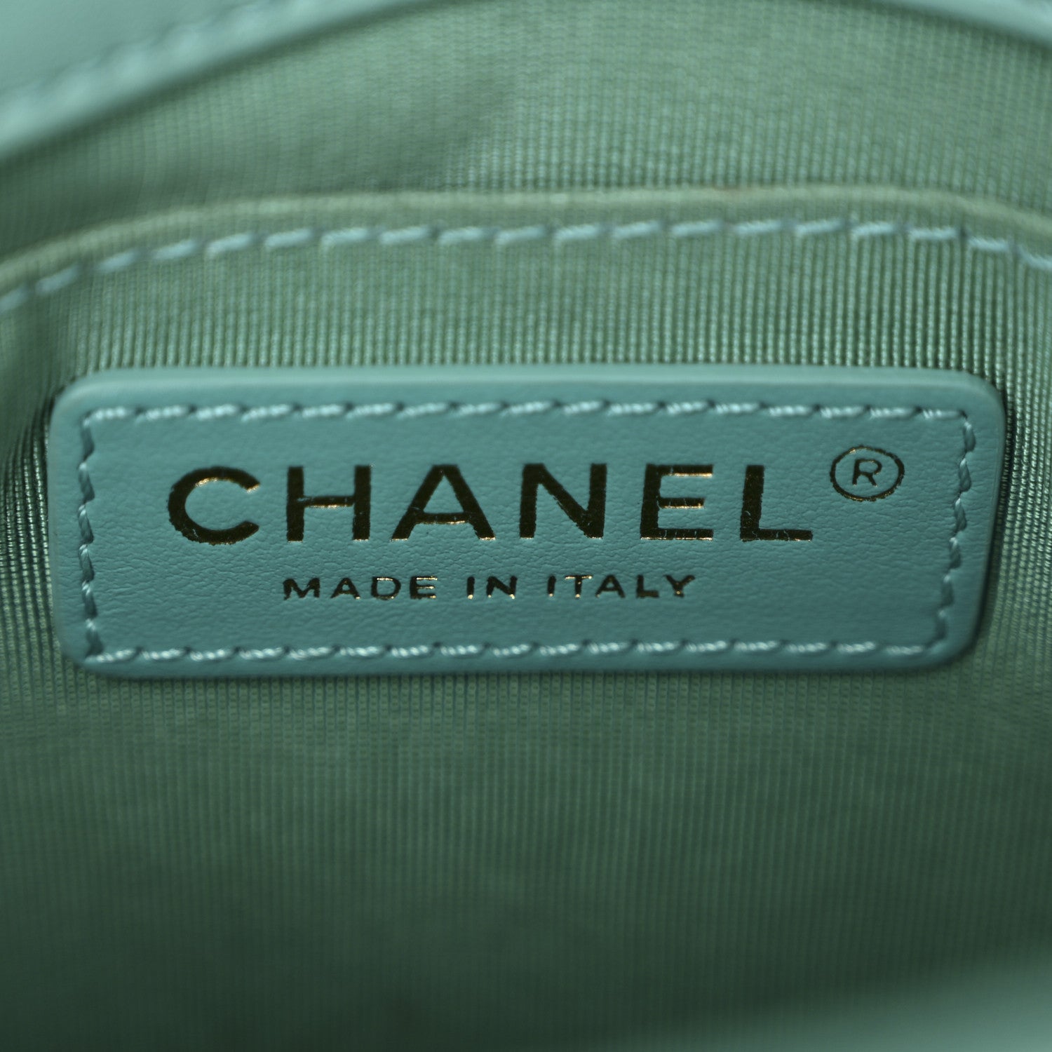Chanel Calfskin Stitched Small Covered CC Flap Bag Green