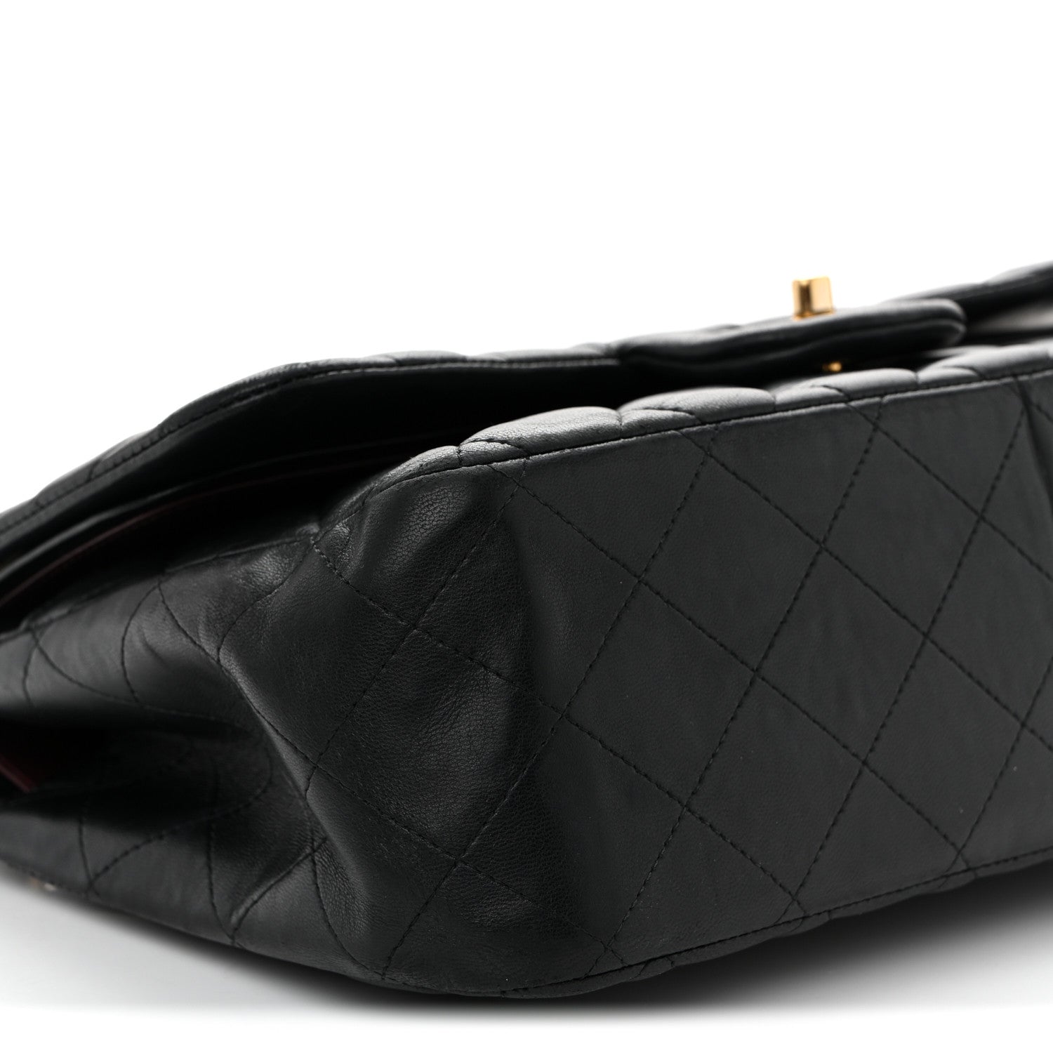Chanel Lambskin Quilted Jumbo Double Flap Black