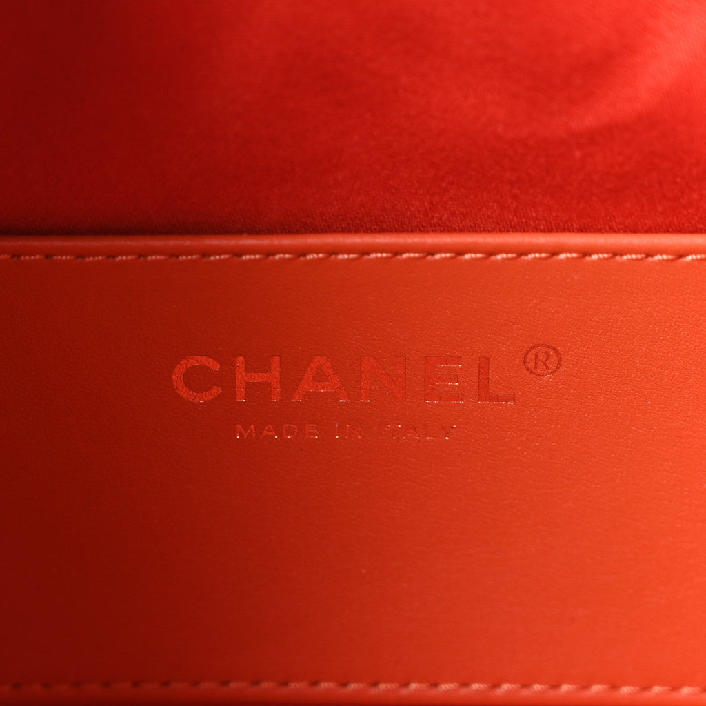 Chanel Caviar Quilted Mini Chanel 25 Handbag Dark Orange