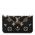 Louis Vuitton Empreinte Monogram Giant Felicie Pochette Black Beige